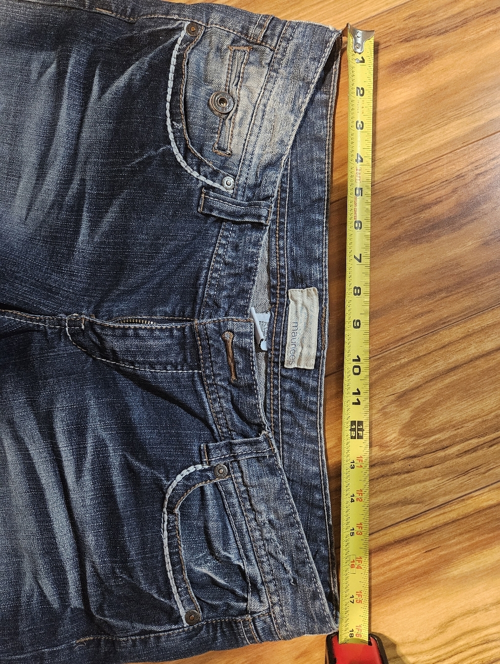 Maurices Blue Denim Frayed Hem Women’s Shorts - Picture 7 of 7